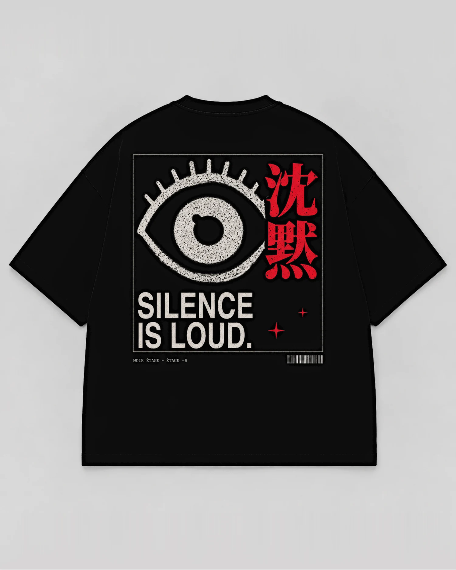 SILENCE T-SHIRT - BLACK – Rückseite