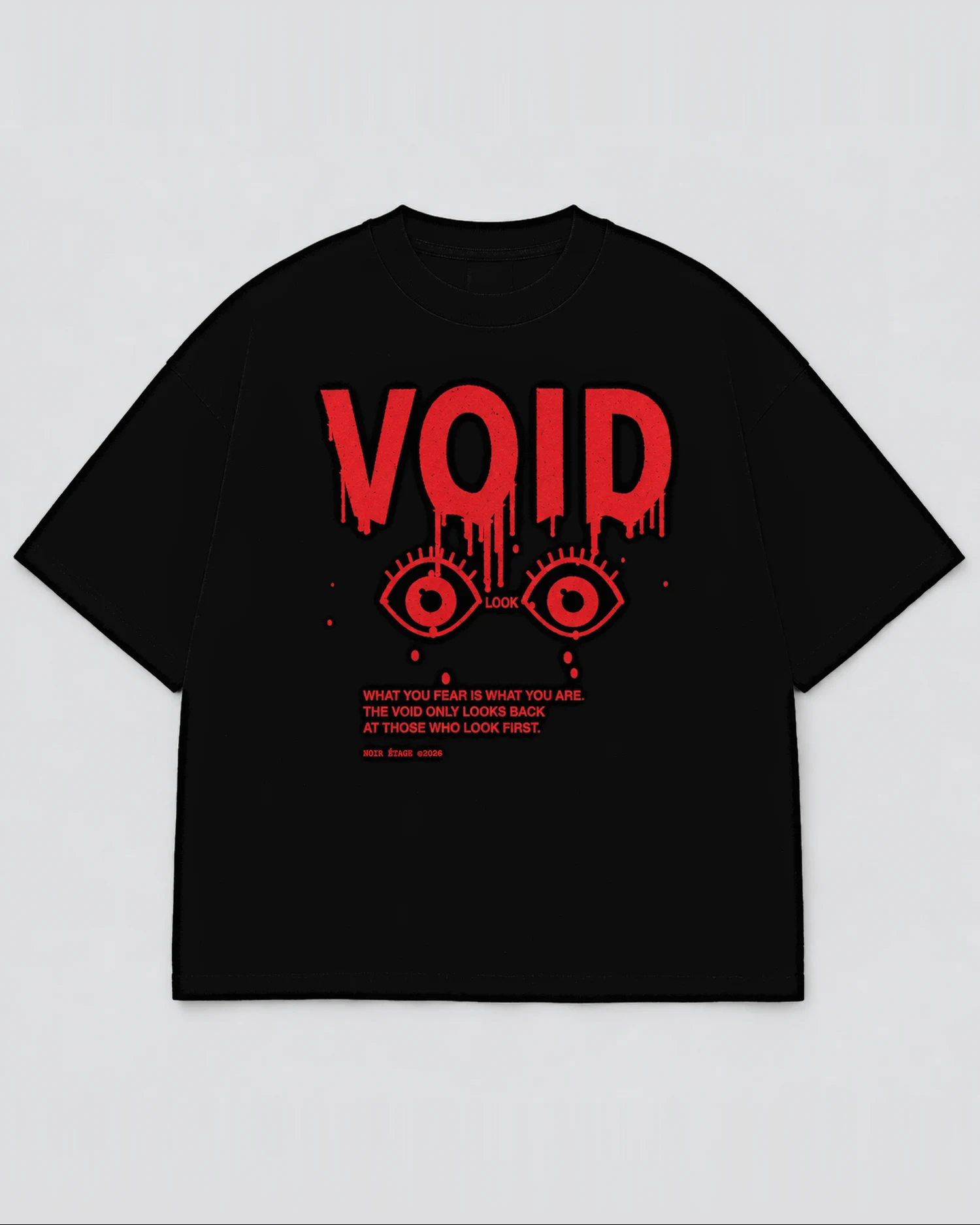 VOID T-SHIRT - BLACK – Vorderseite
