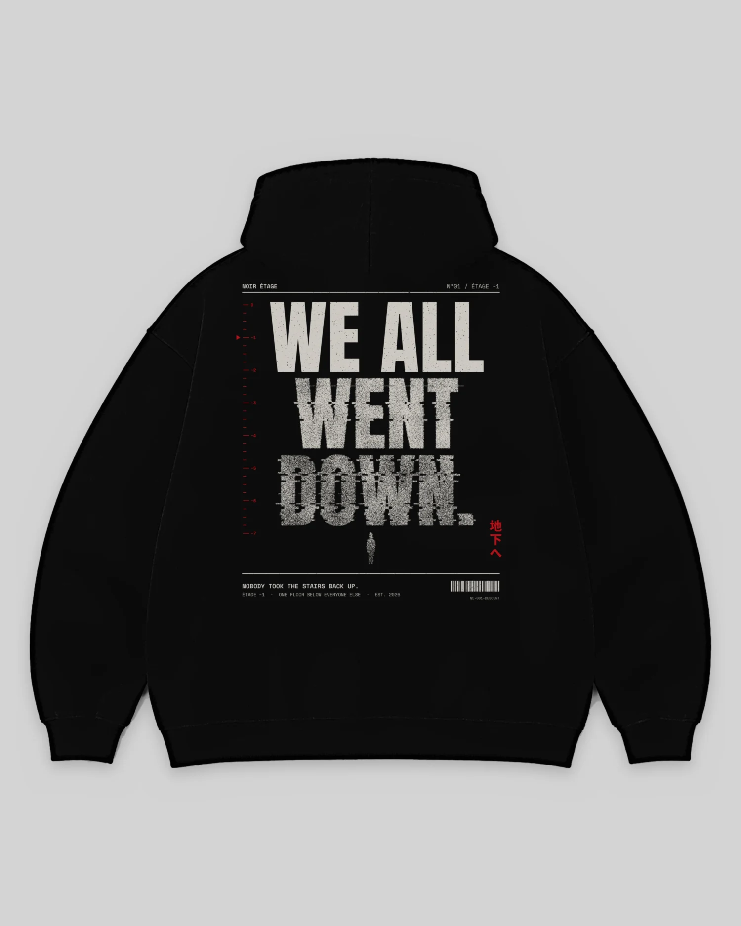 WE ALL WENT DOWN HOODIE - BLACK