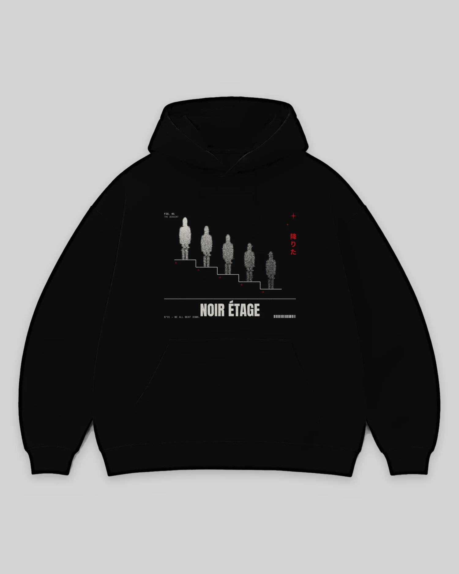 WE ALL WENT DOWN HOODIE - BLACK – Vorderseite